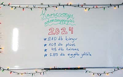 Speak! Nyelviskola Adománygyűjtés 2024 (210 db könyv, 109 db plüss, 328 db társas és egyéb játék)
